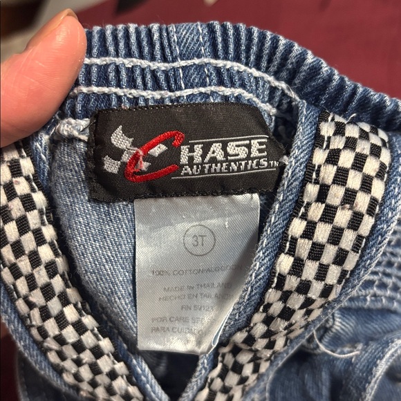 Chase Authentic NASCAR Kids Blue Denim Overalls - Picture 4 of 4